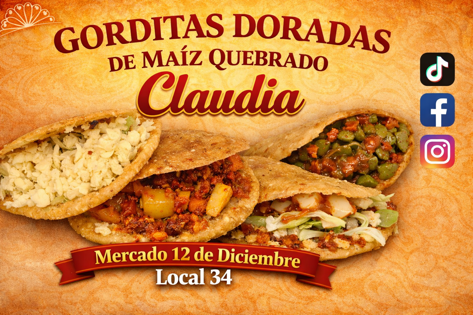 Gorditas Doradas de Migaja o Queso
